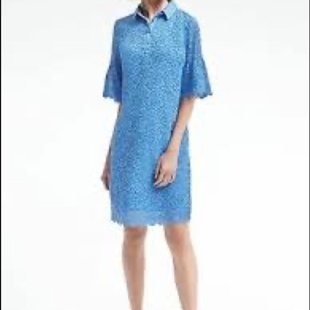 Banana Republic Flutter Sleeve Lace Polo Dress